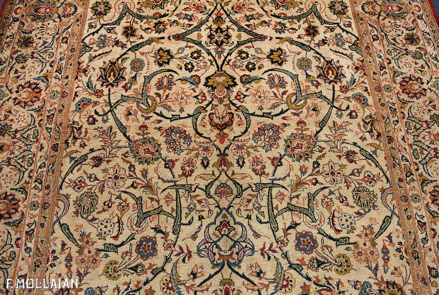 Pair of Antique Persian Kashan Silk “Forutan” Rug n°:51755568